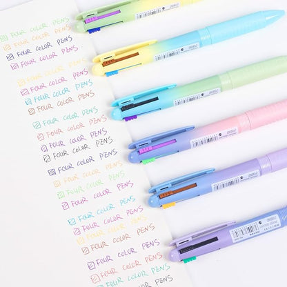 COLNK 4 Colors Ballpoint Pens in 1,Multicolor Ballpoint Pen Assorted Ink Colors,4-in-1 Colored Pens 0.7 Ballpoint for Journaling and Organizing,3 Counts-12 ink colors