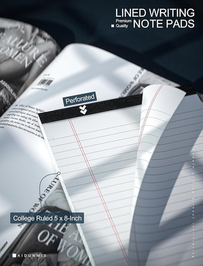 White Legal Pads 5x8 Small Note Pads 5x8 College Ruled Paper Tablets 15 Pack Writing Pads 5x8 Paper Pads Small Notepads 5x8 Notebook Paper Lined Writing Pad Small Legal Pad 5 x 8 White 30 Sheets/Pad