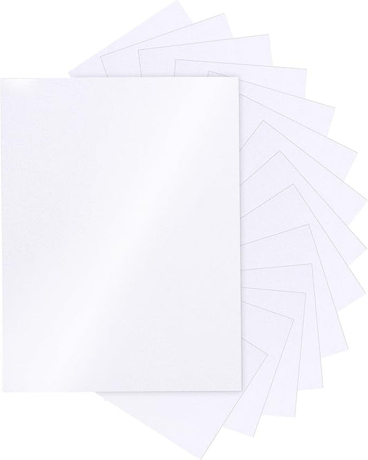 28 Sheets Shimmer White Cardstock 8.5 x 11 Craft Paper, 250gsm/92lb Premium Heavyweight Paper Card Stock for DIY Card Making, Business Cards, Wedding Invitations, Menus, Office