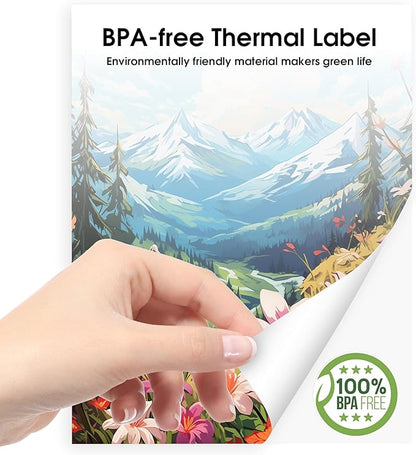 Thermal Paper, A4 Size, 100 Sheets, Compatible with Brother PocketJet PJ762/PJ763MFi, Hprt, Phomemo, etc.