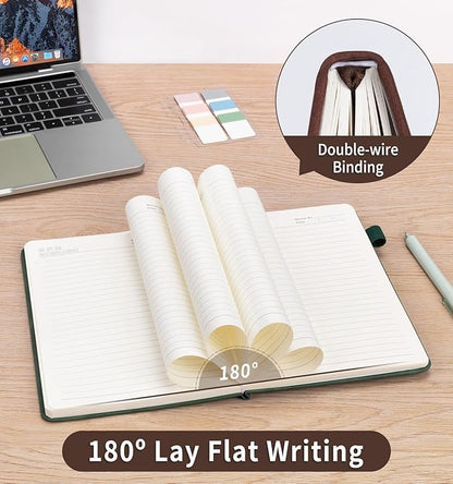 Lined Journal Notebook for Women Men, A4 Hardcover Leather Journals for Writing, 200 Pages Thick Paper, Daily Journal Notebook for Work, School, Note Taking, Business, Travel, College Ruled
