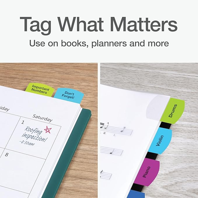 Redi-Tag Laser Printable Tabs, Permanent Index Tabs, Customizable Adhesive Labels, Assorted Tropical Colors, 1.125" x 1.25", 100 Per Pack (1006788)