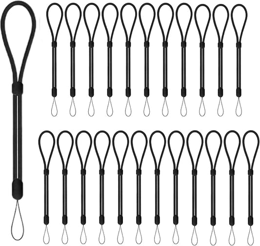 Wrist Strap Lanyard, 24 Pack Adjustable Wristlet Phone Lanyards for Keys, Cell Phone, Camera, USB Flash Drives, Flashlight, Keychain, ID Name Tag Badge(Black)