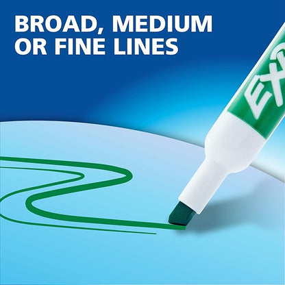 EXPO Low Odor Dry Erase Markers, Chisel Tip, Assorted Colors, 12 Count