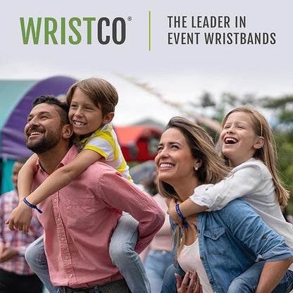 100 WristCo Cloth Event Wristbands - Kelly Green Fabric Bracelets Wrist Bands for Concerts Festival Admission Party 13 ½” x ½”