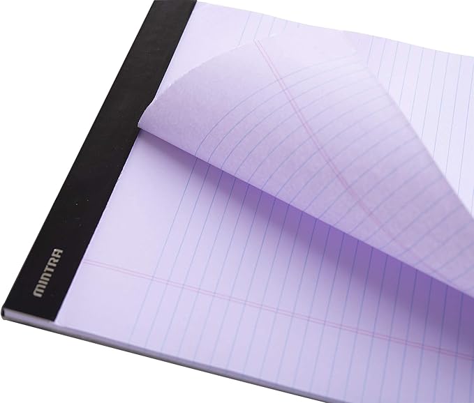Mintra Office Legal Pads, ((xBasic, 8.5in x 11in, Wide (Pastel), 36pk (6-6pks)), Wide Ruled, 50 Sheets per Notepad, Micro perforated Writing Pad, Notebook Paper for School, College, Office, Work