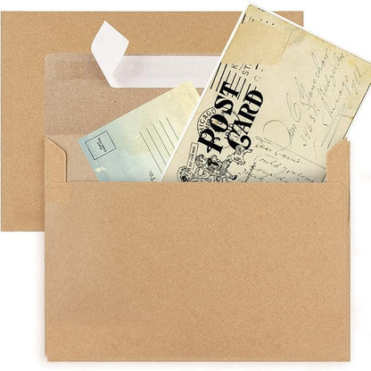 50 Pack Kraft Envelopes,A7 Envelopes,5x7 Envelopes for Invitations,Wedding, Baby Shower,Brown Kraft Envelopes for Personalize Gift Cards, Birthday Party