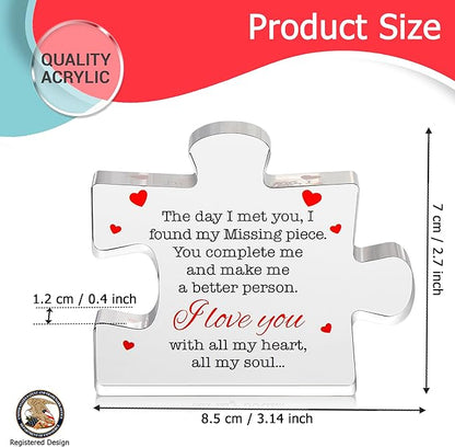 Valentines Day Gifts - I Love You Gifts for Him, Her - Acrylic Puzzle Printed Message - Birthday, Wedding for Boyfriend, Girlfriend - I Love You Presents for Husband, Wife