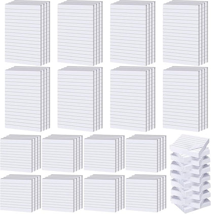 Yexiya 64 Pcs Lined Sticky Notes Self Stick Notes with Lines Bright Assorted Colors Sticky Pad for Home Office Products Post Memos, 1920 Sheets(3 x 3 Inch, 4 x 6 Inch,Mixed Color)