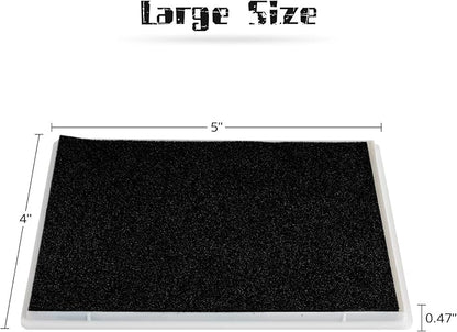 Ink Pad, 5x4'' Washable Stamp Ink Pad for Kids, Black