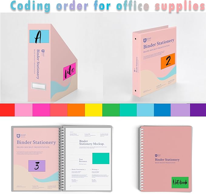 YSHIHE Colored Labels Stickers 3 x 2 Inch Rectangular Moving Labels 8 Colors Large Color Coding Labels - 240 Pack