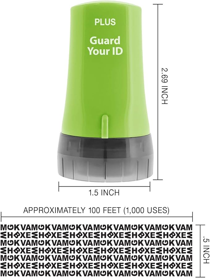 Guard Your ID Advanced Rollers Identity Theft Prevention Security Kits (Regular 3-Pack, Xtra Mixed: Turquoise Green White)
