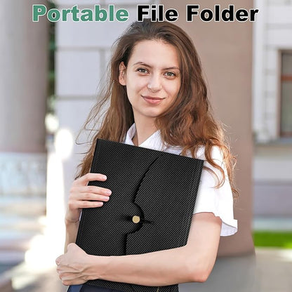 Sooez 7 Pocket Expanding File Folder, Premium Accordion File Organizer, Letter Size Folders for Documents, Sleek Filing Folders with Bungee Closure, Portable Folders for School Office Supplies, Blue