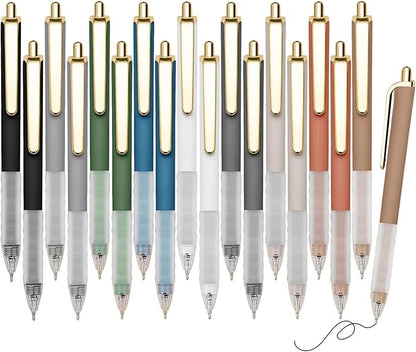 Pens Ballpoint 18-pcs Pens Medium Point Smooth Writing Pens Bulk Pens Black Ink 1.0 mm Journaling Pen Office Supplies for Women & Men