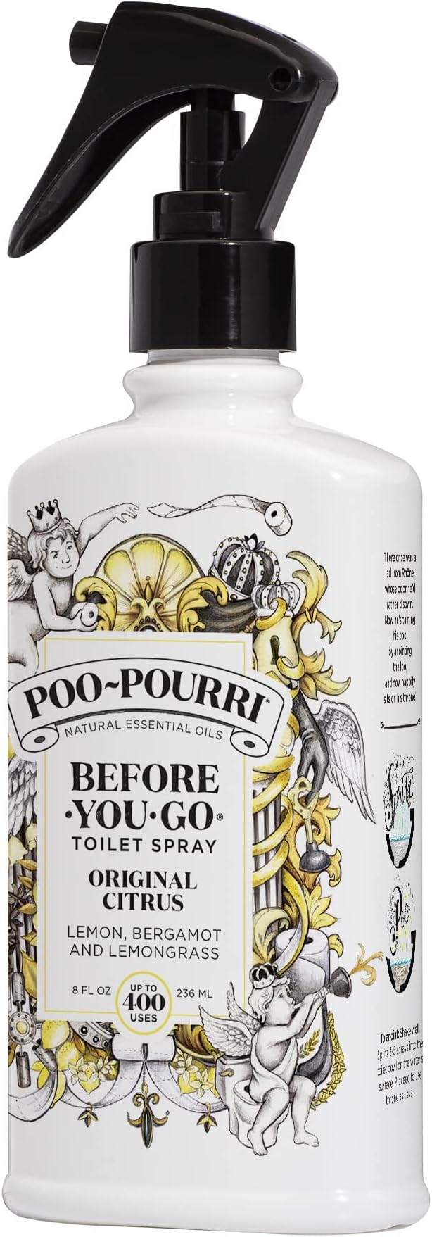 Poo-Pourri Before-You-Go Toilet Spray, Original Citrus, 8 Fl Oz - Lemon, Bergamot and Lemongrass
