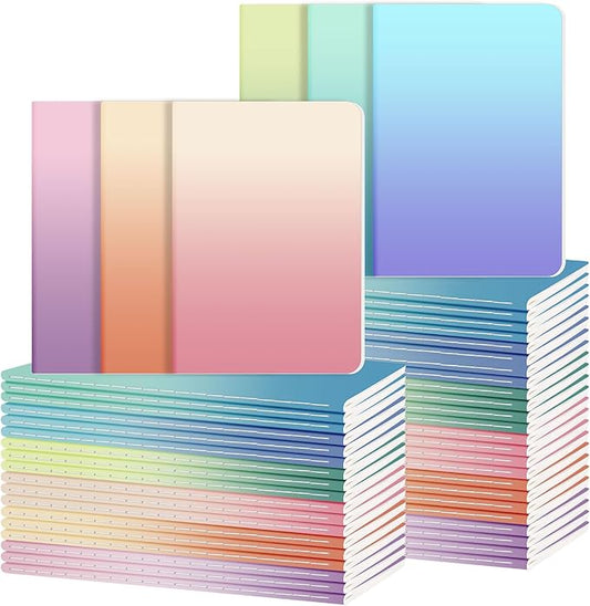 Ddaowanx Small Lined Notepads, Bulk Cute Mini Journals,3.5 x 5.5 Inches,72 Pages, Pocket Notebooks Set Colorful Cover Notebooks for Kids, Party Favors (120)