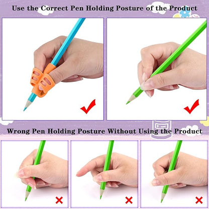 SANNIX 16 PCS Pencil Kids Grips for Kids Handwriting, Grip Posture Correction Training Pen Writing Aid Tool for Kids Toddler Preschools Children Adults Students