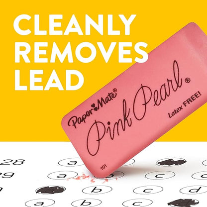 Paper Mate Pink Pearl Erasers, Large, Perfect for Students to Artists, Pack of 36 (432 Count Total)