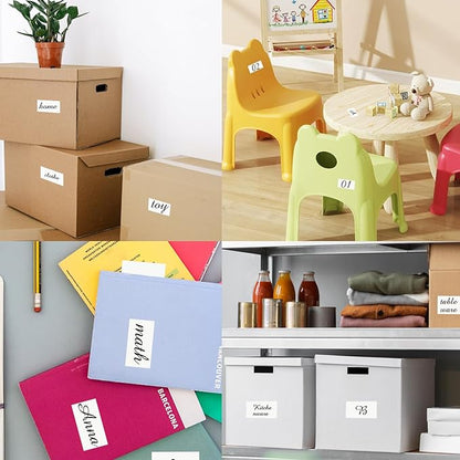 2 X 3 Inch Rectangle Color Coding Labels, Removable Square Label Inventory Stickers, Permanent Warehouse Moving Box Square Label (250Labels, White)
