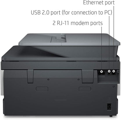 HP OfficeJet Pro 9015e Wireless Color All-in-One Printer with bonus 6 months Instant ink with HP+ (1G5L3A),Gray