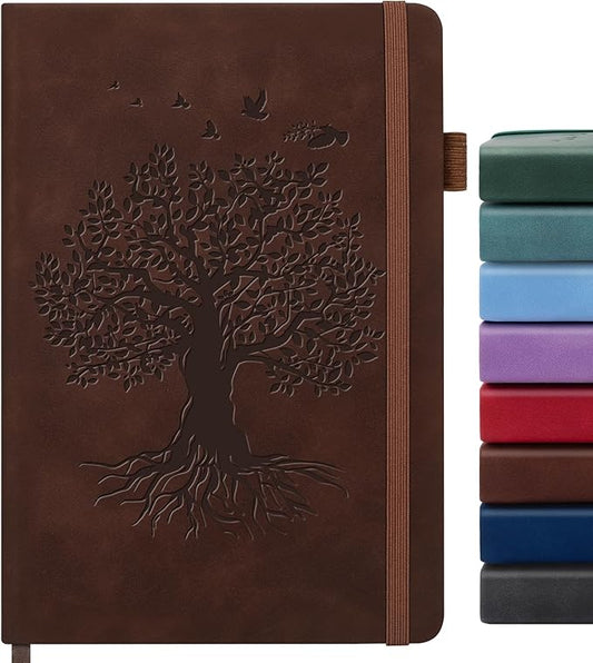 Lined Journal Notebook for Women Men, A4 Hardcover Leather Journals for Writing, 200 Pages Thick Paper, Daily Journal Notebook for Work, School, Note Taking, Business, Travel, College Ruled