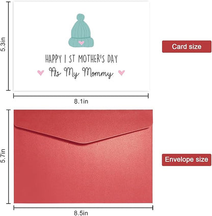 Funny 1st Mothers Day Card for Daughter Wife, Cute First Mothers Card from Baby Toddler, New Mom Card, Happy 1st Mothers Day Card As Mummy Card