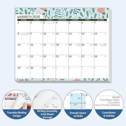 SUNEE Magnetic Calendar for Refrigerator from Now to June 2027 Wall Calendar, Fridge Calendar 3 Year Planner with Magnet for Monthly Program, 8.5"x11" Tearable Paper Calendar, Seasonal Color