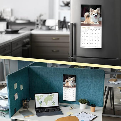 RED EMBER Dog-Gone Happy Mini 2025 Wall Calendar 12 Month | 7" x 14" Open | Thick & Sturdy Paper | Giftable | Calendar 2025