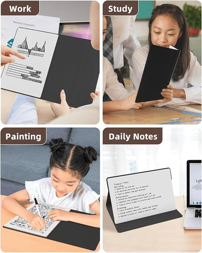 Small Dry Erase Board with Stand for Desk, Portable Reusable Desktop Notepad, 9.5 * 6.6in Memo White Board,Office Home Supplies Desk Accessories MH770 (Rose)