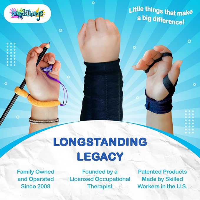 The Original OT Invented & Patented HandiWriter, Hand Made in The USA, Handwriting Aid for a Proper Tripod Grip, Finger Position & Better Penmanship. Great for All Kids Kindergarten Age & Up (2 Pack)