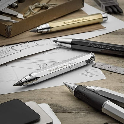 Kaweco SKETCH UP Clutch Pencil 5.6 mm 5B Black I Exclusive Mechanical Pencil with Lead Refill I Pencil 10.5 cm