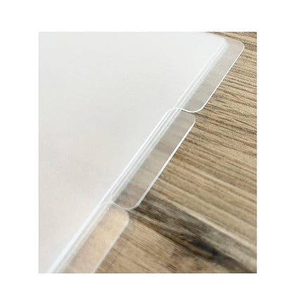 6 Clear Blank Binder Dividers for Discbound Planners Semi-Transparent Junior, (8-Disc Half Letter (5.5 x 8.5 in))