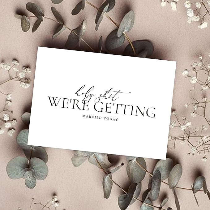 Set of 2 Funny Wedding Gift Cards, To My Groom Bride On Our Wedding Day Card, Wedding Day Vows Card for Wife Husband.（HOLY A）