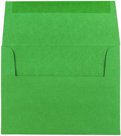 JAM PAPER A2 Colored Invitation Envelopes - 4 3/8 x 5 3/4 - Green Recycled - 50/Pack