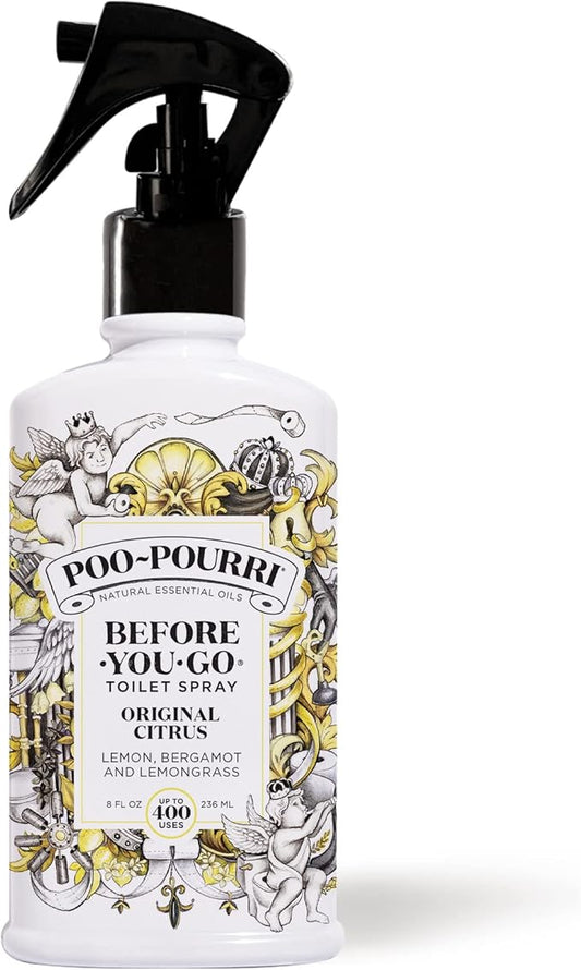 Poo-Pourri Before-You-Go Toilet Spray, Original Citrus, 8 Fl Oz - Lemon, Bergamot and Lemongrass