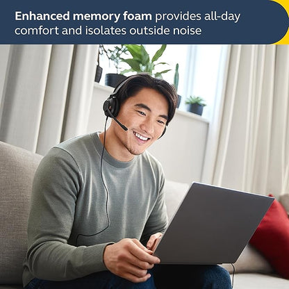 Jabra Evolve2 30 SE Wired Stereo Noise-Cancelling Headset - Features 2-Mic Call Technology and USB-C Cable - Works with All Leading Unified Communications Platforms Such as Zoom & Google Meet - Black
