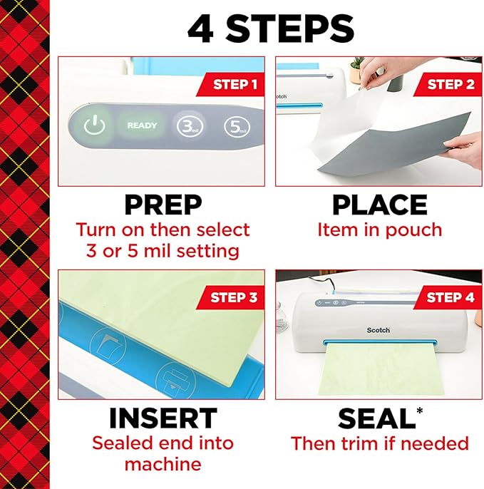 Scotch Thermal Laminating Pouches, 100 Count, Clear, 5 mil., Laminate Business Cards, Banners and Essays, Ideal Office or School Supplies, Fits Letter Sized (8.9 in. × 11.4 in.) Paper