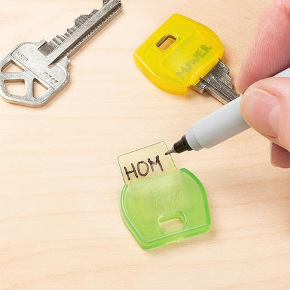 Nite Ize IdentiKey Covers, Color Coded ID Key Labels, Key Identifier Caps, Assorted 6 Pack