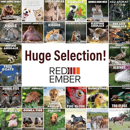 RED EMBER Tree Goats 2025 Wall Calendar 12 Month | 12" x 24" Open | Thick & Sturdy Paper | Giftable | Calendar 2025
