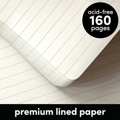 PAPERAGE Lined Pocket Journal Notebook, 3 Pack, (Navy, Light Grey, Burgundy), 160 Pages, Small, 3.6 inches x 5.6 inches - 100 GSM Thick Paper, Hardcover