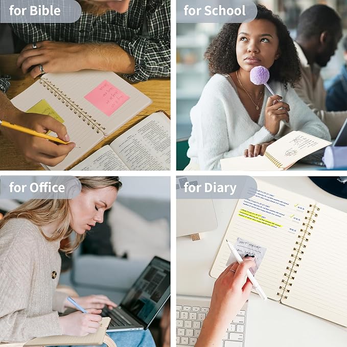 Lined Spiral Notebook College Ruled A5 Journal Book for Note Taking, 160 Pages Writing Journal for Office and Home School Supplies 5.75x8.125 inch (3pack-Reefblue)