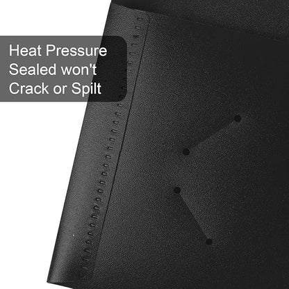 6-Pack Plastic Folders with Pockets,2-Pocket Poly Folders Holds 8-1/2" x 11" Paper for School/Office/Home, Black
