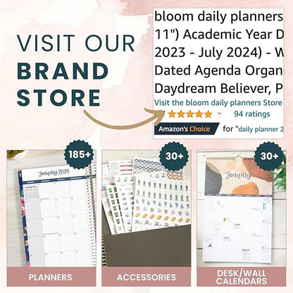bloom daily planners New Address Book with Alphabetical Tabs - Hardcover Contact Book & Password Book Organizer for Addresses, Phone Numbers & More (6” x 8.25”) - Black & Gold Embroidery