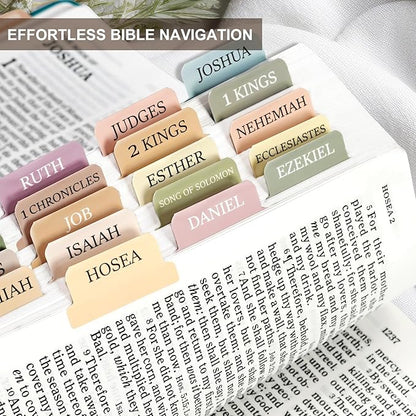 Bible Tabs for Women & Men, Laminated Bible Tabs for Study Bible, Boho Theme Bible Tabs for Easy Navigation, Simplify Your Bible Reading Experience with Easy-to-Use Indexing Tabs