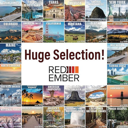 RED EMBER Select - Untamed & Scenic Rocky Mountains 2025 Wall Calendar 12 Month | 12" x 24" Open | Thick & Sturdy Paper | Giftable | Calendar 2025