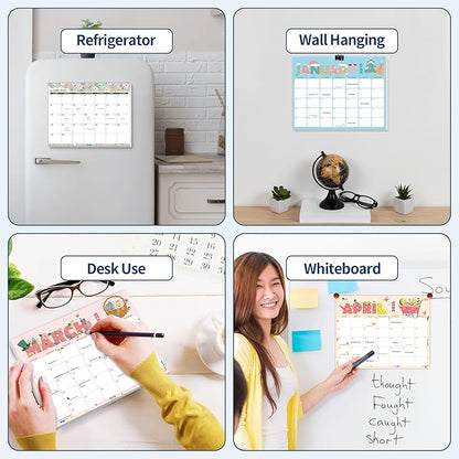 SUNEE Magnetic Calendar for Refrigerator from Now to June 2027 Wall Calendar, Fridge Calendar 3 Year Planner with Magnet for Monthly Program, 8.5"x11" Tearable Paper Calendar, Cute