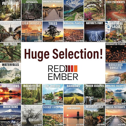 RED EMBER Water Pathways 2025 Wall Calendar 12 Month | 12" x 24" Open | Thick & Sturdy Paper | Giftable | Calendar 2025