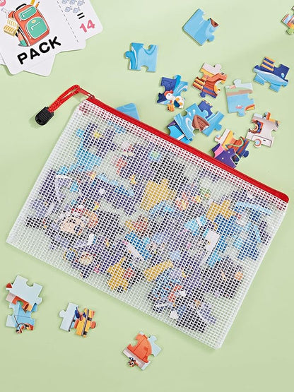 JARLINK 30 Pack 10 Colors Zipper Mesh Document Pouch, 6x9 Inch/A5, Plastic Water-Resistant File Bags, for School Office Supplies, Cosmetics Travel Storage, Assorted Color