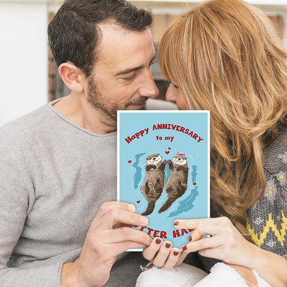 Anniversary Card Gift for Wife, Husband,Boyfriend or Girlfriend,Romantic Anniversary Card for Men Women,Wedding Anniversary Cards for Him Her,Love Card for Couple