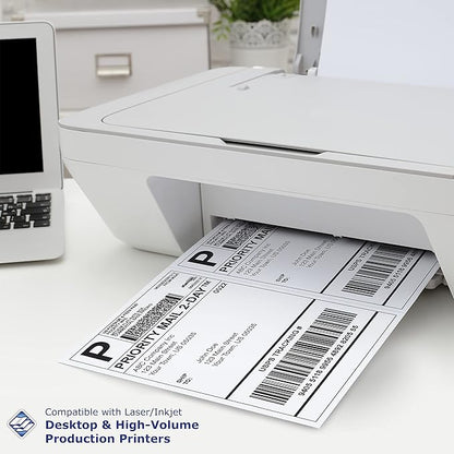 PrintWorks Half Sheet Perforated Paper, 8.5 x 11, 24 lb, 500 Sheets, White (04118)